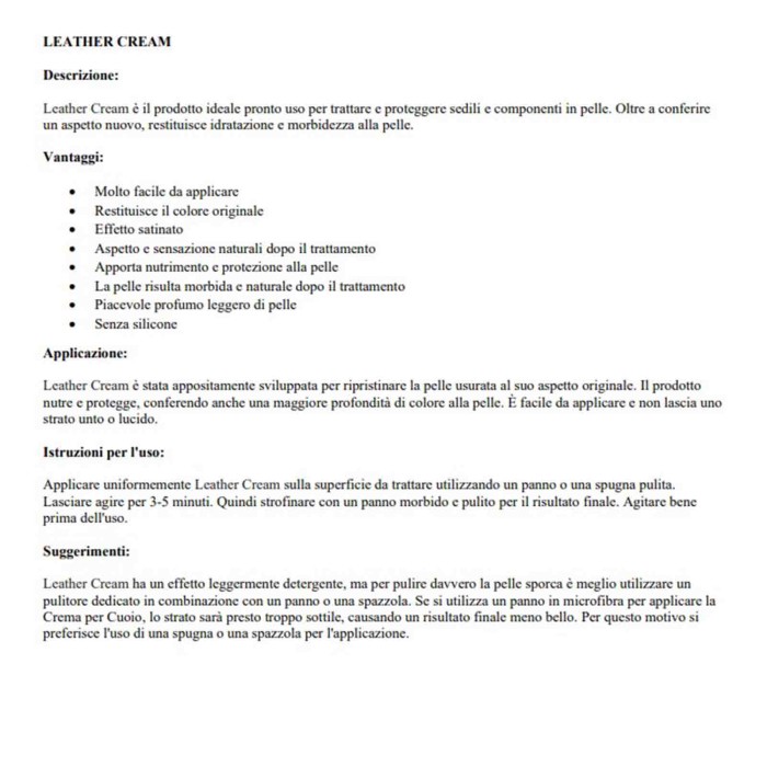 LEAT_1.jpg Cartec Nutriente E Protettivo Per Interni In Pelle Auto Ravvivante Essentials Leather Cream 5 Pezzi X 500ml