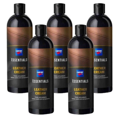 LEAT_3.jpg Cartec Nutriente E Protettivo Per Interni In Pelle Auto Ravvivante Essentials Leather Cream 5 Pezzi X 500ml