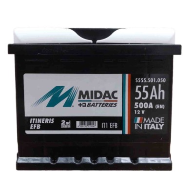 MID_55_5.jpg Midac It2 Batteria Auto Efb Start E Stop 60 Ah 570a 12v Made In Italy