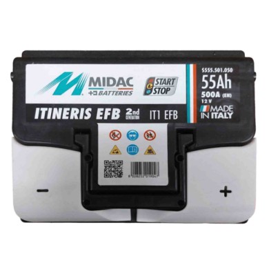 LOGO SMIRAGLIA INSERZIONE.jpg Midac It2 Batteria Auto Efb Start E Stop 60 Ah 570a 12v Made In Italy
