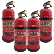 ESTINT_2KG_6.jpg Estintore 2 Kg Categoria Abc Omologato Supporto Da Parete Kit 4 Pezzi