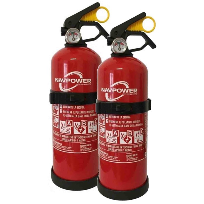 ESTINTORE-SMIRAGLIA.jpg Estintore 2x1kg Omologato Med Con Manometro E Sicura Per Barca Auto Camper Camion