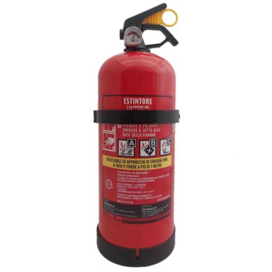 ESTINT_2KG_4.jpg Estintore 2 Kg Categoria Abc Omologato Con Supporto Da Parete Kit 5 Pezzi