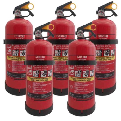 ESTINT_7.jpg Estintore 2 Kg Categoria Abc Omologato Con Supporto Da Parete Kit 5 Pezzi