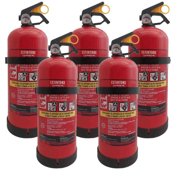 ESTINT_7.jpg Estintore 2 Kg Categoria Abc Omologato Con Supporto Da Parete Kit 5 Pezzi