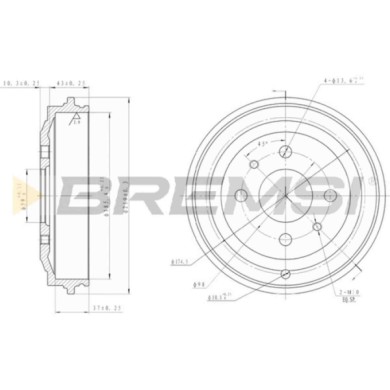 CR5044.JPG Tamburo Freno Posteriore Lancia A 112 Cr5044 4379680 Bremsi
