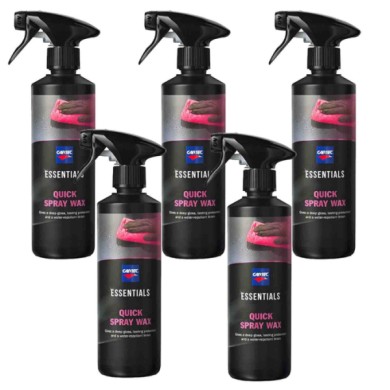 QUICK_2.jpg Cartec Cera Liquida Per Auto Metallizzate, Opache, Perlate E Pastello Essentials Quick Spray Wax 5 Pz X 500ml