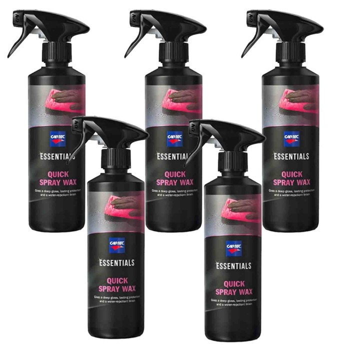 QUICK_2.jpg Cartec Cera Liquida Per Auto Metallizzate, Opache, Perlate E Pastello Essentials Quick Spray Wax 5 Pz X 500ml