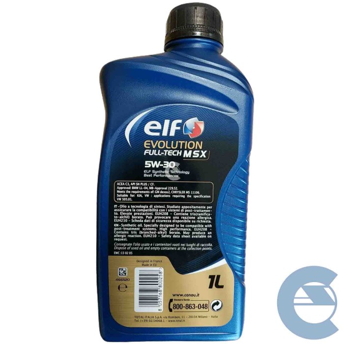 evolution-full-tech-elf-5w30 (1).jpg Elf Evolution Full Tech Msx 5w-30 6 Litri Olio Motore Per Alte Prestazioni
