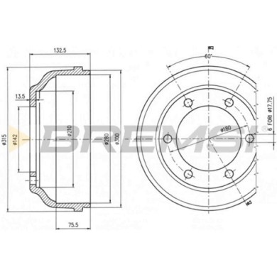 CR5063.JPG Tamburo Freno Posteriore Ford Transit Autobus Transit Furgonato Transit Pianale Piatto/telaio Transit Tourneo Cr5063 