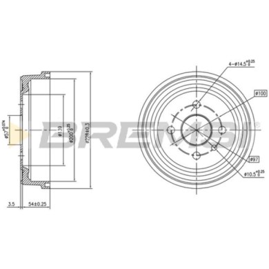 CR5137.JPG Tamburo Freno Posteriore Opel Astra F (t92) Cr5137 568053 Bremsi