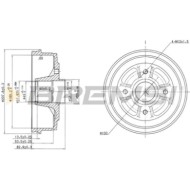Tamburo Freno Posteriore Renault 11 (b/c37) Cr5168 7700 759 095 Bremsi