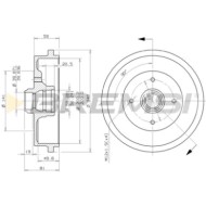 Tamburo Freno Posteriore Audi 80 B2 Tre Volumi (811 813 814 819 853) Cr5244 191501615a Bremsi