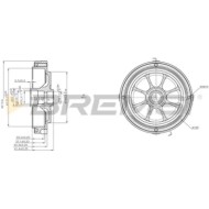 Tamburo Freno Posteriore Fiat 126 500 500 Station Wagon Cr5256 4299429 Bremsi