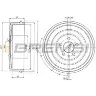 Tamburo Freno Posteriore Citroen Evasion Mpv / Space Wagon (22 U6) Cr5262 424737 Bendix Bremsi