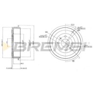 Tamburo Freno Posteriore Alfa Romeo 145 (930) Cr5264 51822458 Bremsi