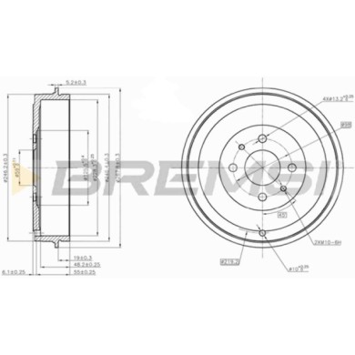 CR5267.JPG Tamburo Freno Posteriore Alfa Romeo 145 (930) Cr5267 60810025 Bremsi