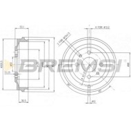Tamburo Freno Posteriore Fiat Cinquecento Seicento/600 Seicento/600 Cassone/coda Spiovente Cinquecento Van Cr5268 46448407