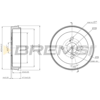 CR5338.JPG Tamburo Freno Posteriore Toyota Yaris Yaris Verso Yaris Verso Van Cr5338 42431-52020 Bremsi