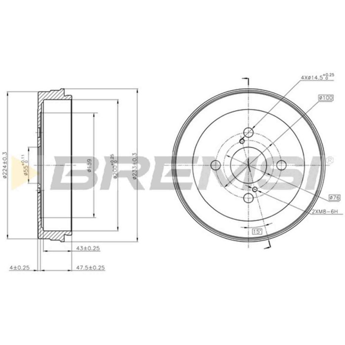 CR5338.JPG Tamburo Freno Posteriore Toyota Yaris Yaris Verso Yaris Verso Van Cr5338 42431-52020 Bremsi