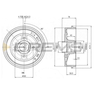 CR5391.JPG Tamburo Freno Posteriore Renault Kangoo Kangoo Express Kangoo/grand Kangoo Nissan Kubistar Furgonato Cr5391 770030498