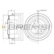 Tamburo Freno Posteriore Renault 21 Station Wagon (k48) Cr5392 7700 710 511 Bremsi