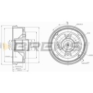 Tamburo Freno Posteriore Dacia Logan Express (fs) Cr5395 6001548126 Bremsi