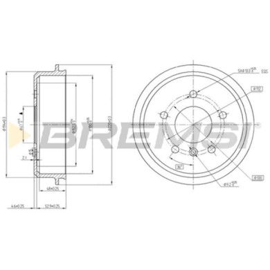 CR5433.JPG Tamburo Freno Posteriore Mercedes-benz Classe A Cr5433 168 423 02 01 Bremsi