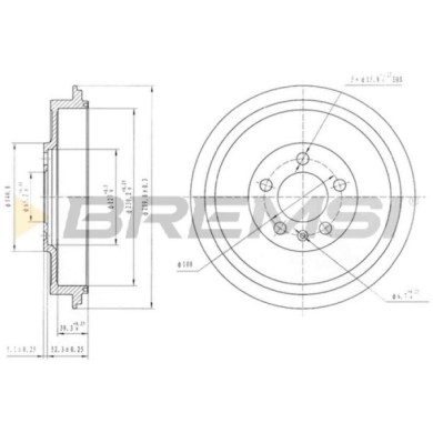 CR5500.JPG Tamburo Freno Posteriore Skoda Octavia I (1u2) Cr5500 1j0609617b Bremsi
