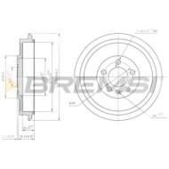 Tamburo Freno Posteriore Skoda Octavia I (1u2) Cr5500 1j0609617b Bremsi