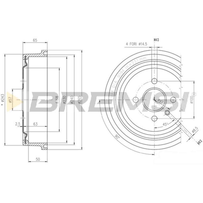 CR5560.JPG Tamburo Freno Posteriore Opel Astra G 2 Volumi /coda Spiovente (t98) Cr5560 24444064 Bremsi