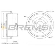 Tamburo Freno Posteriore Audi A2 (8z0) Cr5594 6q0609617 Bremsi