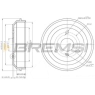Tamburo Freno Posteriore Smart Fortwo Cabrio (451) Cr5598 0004329v001 Bremsi