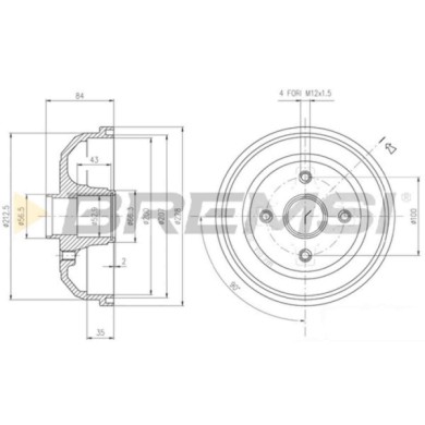 CR5600.JPG Tamburo Freno Posteriore Opel Corsa C (x01) Cr5600 24401369 Bremsi