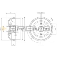 Tamburo Freno Posteriore Opel Corsa C (x01) Cr5600 24401369 Bremsi