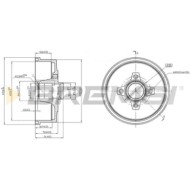 CR5601.JPG Tamburo Freno Posteriore Opel Corsa C (x01) Cr5601 418001 Bremsi