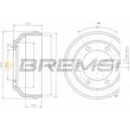 Tamburo Freno Posteriore Ford Transit Autobus (fd Fb Fs Fz Fc ) Cr5625 4041430 Bremsi