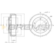 Tamburo Freno Posteriore Ford Transit Autobus Transit Furgonato Transit Pianale Piatto/telaio Transit Tourneo Cr5647 1c1w1126ab