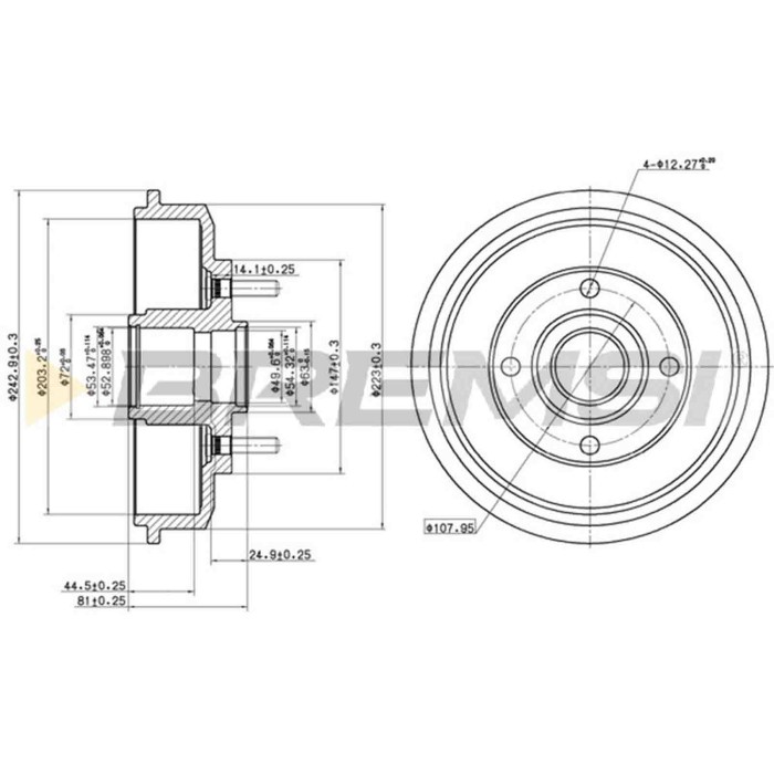 CR5654.JPG Tamburo Freno Posteriore Ford Focus Focus Turnier Focus Tre Volumi Focus Cassone/furgonato/promiscuo Cr5654 1m5w1113a