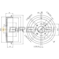 Tamburo Freno Posteriore Fiat Grande Punto Punto Punto Evo Opel Adam Corsa D Corsa D Cassone/coda Spiovente Cr5656 51827488
