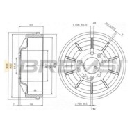 Tamburo Freno Posteriore Citroen Jumpy Ii Furgonato Cr5729 424751 Trw Bremsi