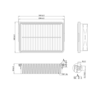 FA1092.JPG Filtro Aria Hyundai I30 Kona I30 Fastback I30 Station Wagon Elantra Tre Volumi Kia Ceed Sportswagon Ceed Fa1092 28113