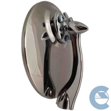 Famac Specchio Laterale Rotondo Cromato Con Morsetto Fiat 500 34 055 00