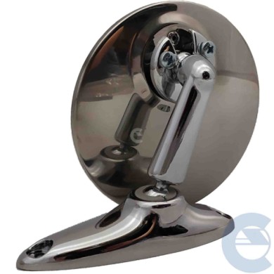 34087_1.jpg Famac Specchio Laterale Rotondo Cromato Staffa Fissaggio Fiat 500 34 087
