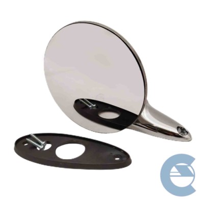 34087_2.jpg Famac Specchio Laterale Rotondo Cromato Staffa Fissaggio Fiat 500 34 087