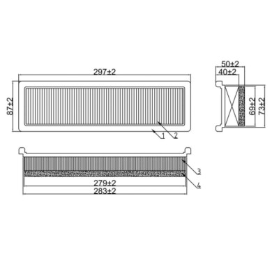 FA1597.JPG Filtro Aria Peugeot 106 I Fa1597 1444a2 Cartuccia Filtro Bremsi