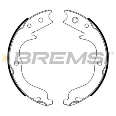 GF0109.JPG Kit Ganasce Freno Stazionamento Posteriore Citroen C-crosser (vu Vv) Gf0109 S.f. Akebono Bremsi