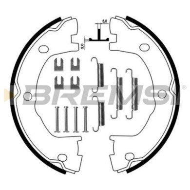 GF0183-1.JPG Kit Ganasce Freno Stazionamento Posteriore Iveco Daily Ii Furgonato Gf0183-1 S.f. Brembo Bremsi