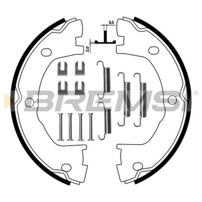 GF0183-1.JPG Kit Ganasce Freno Stazionamento Posteriore Iveco Daily Ii Furgonato Gf0183-1 S.f. Brembo Bremsi