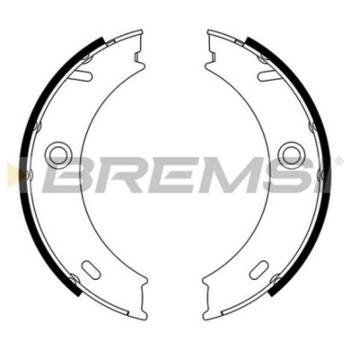 GF0307.JPG Kit Ganasce Freno Stazionamento Posteriore Mercedes-benz Sprinter 3-t Pianale Piatto/telaio (b903) Gf0307 24205920 Br